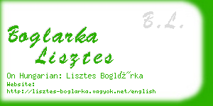 boglarka lisztes business card